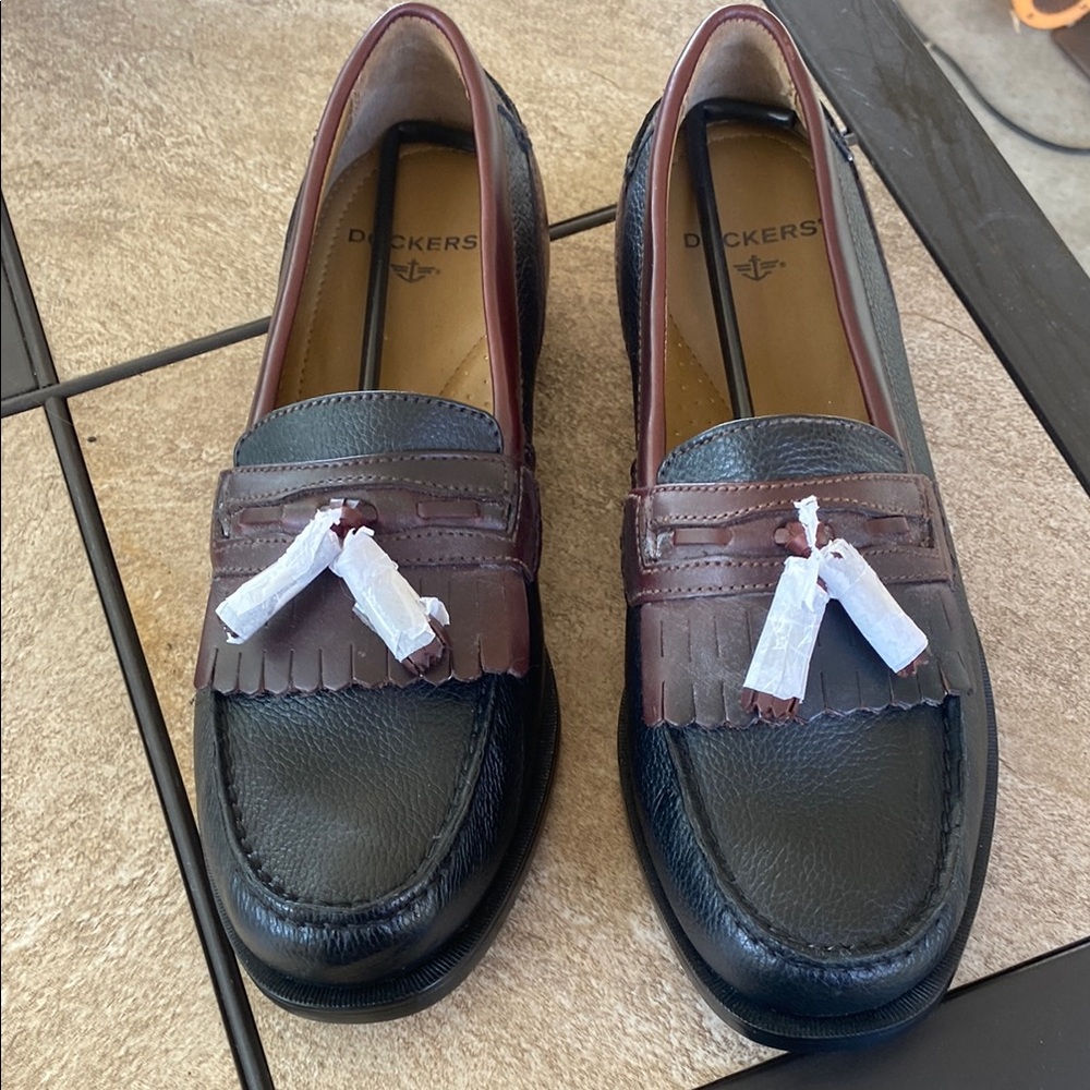 Dockers Men's Black and Brown Loafers